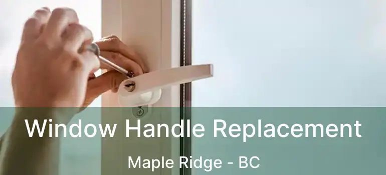  Window Handle Replacement Maple Ridge - BC