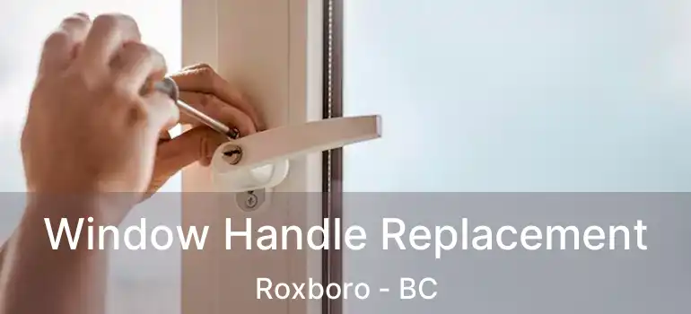  Window Handle Replacement Roxboro - BC