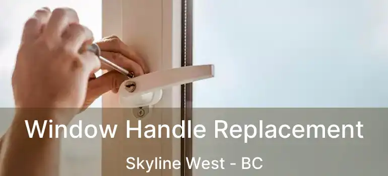  Window Handle Replacement Skyline West - BC