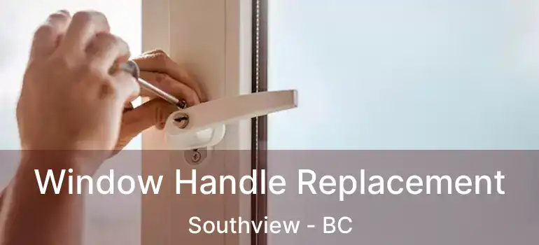  Window Handle Replacement Southview - BC