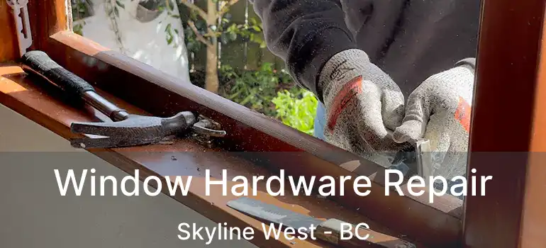  Window Hardware Repair Skyline West - BC