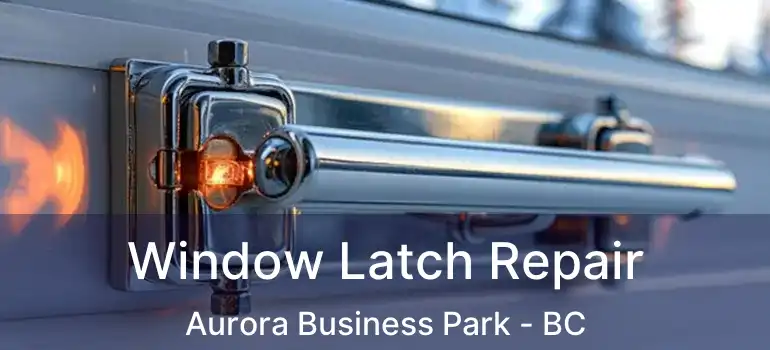  Window Latch Repair Aurora Business Park - BC