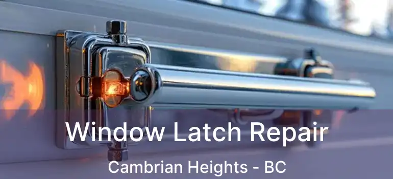  Window Latch Repair Cambrian Heights - BC