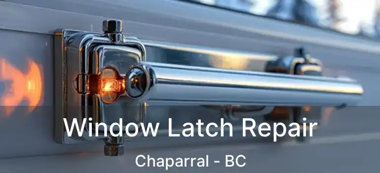  Window Latch Repair Chaparral - BC