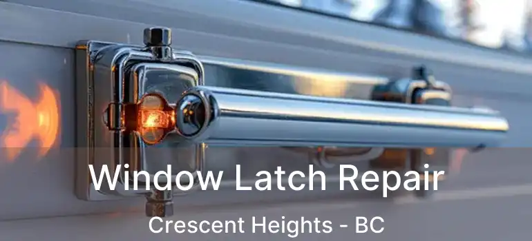  Window Latch Repair Crescent Heights - BC
