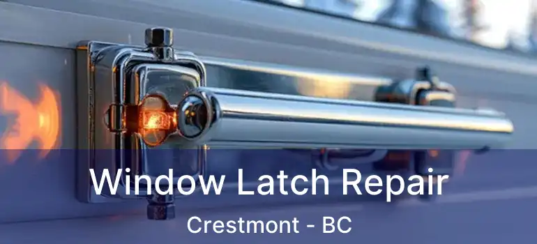  Window Latch Repair Crestmont - BC