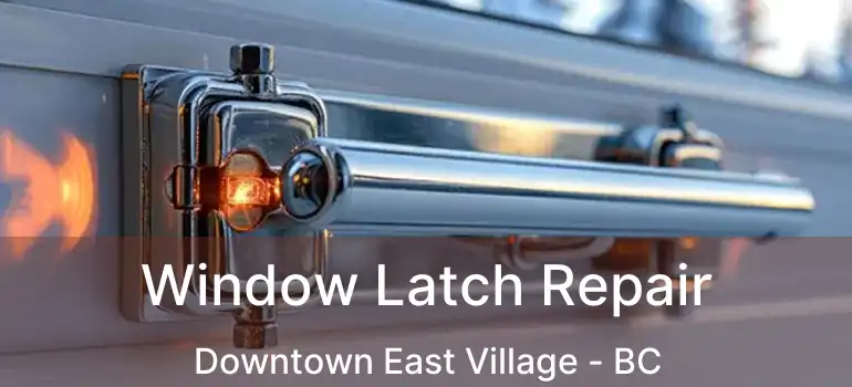  Window Latch Repair Downtown East Village - BC