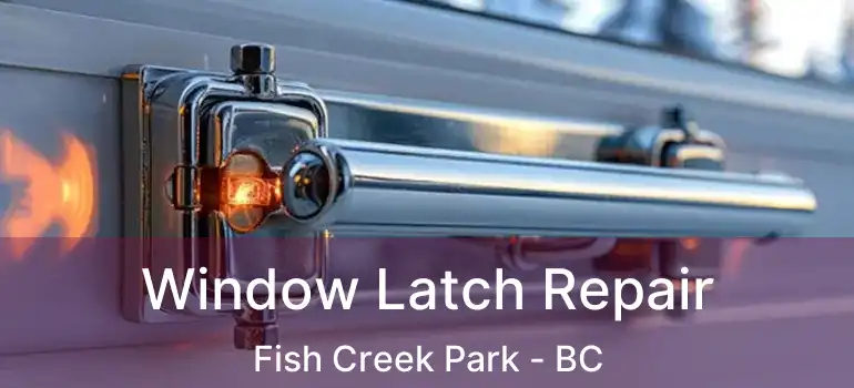  Window Latch Repair Fish Creek Park - BC