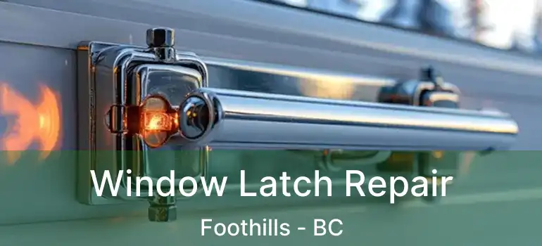  Window Latch Repair Foothills - BC