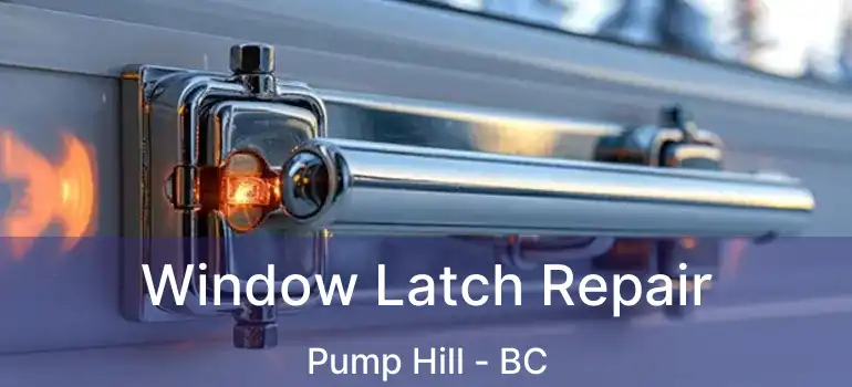  Window Latch Repair Pump Hill - BC