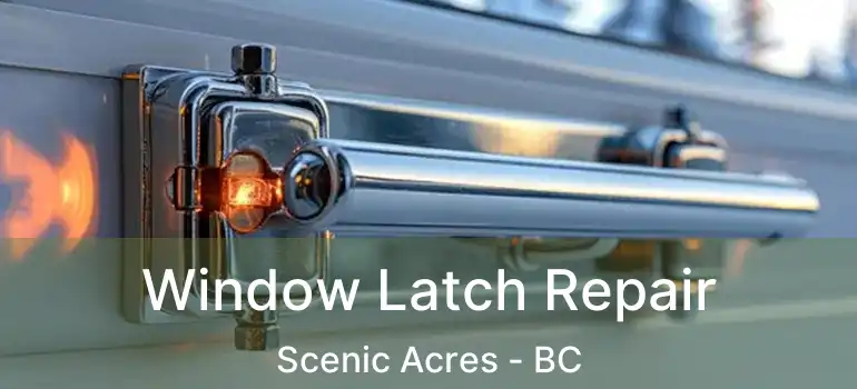  Window Latch Repair Scenic Acres - BC