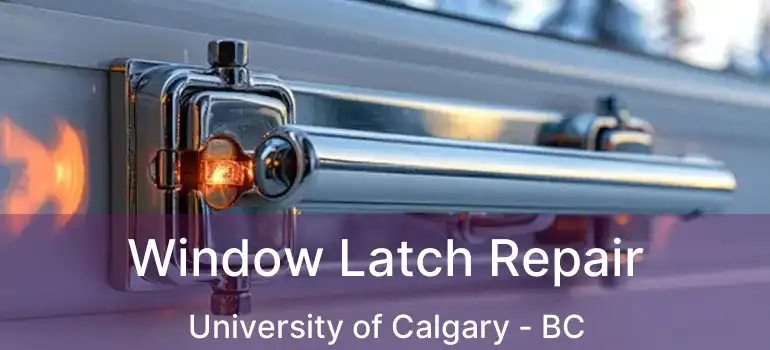  Window Latch Repair University of Calgary - BC