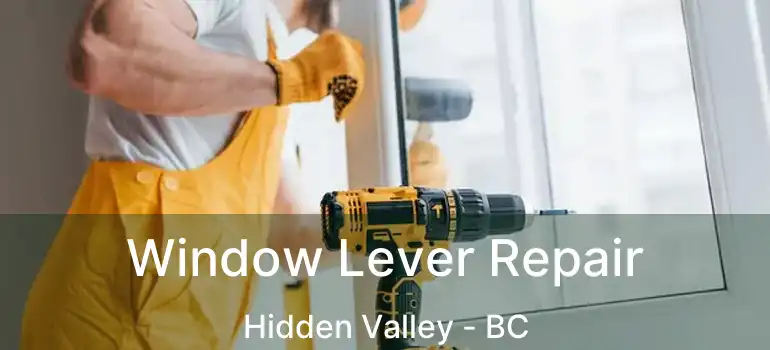 Window Lever Repair Hidden Valley - BC