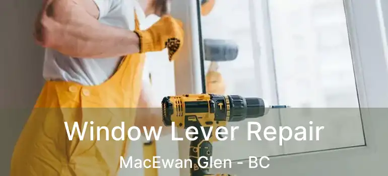  Window Lever Repair MacEwan Glen - BC