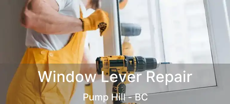  Window Lever Repair Pump Hill - BC