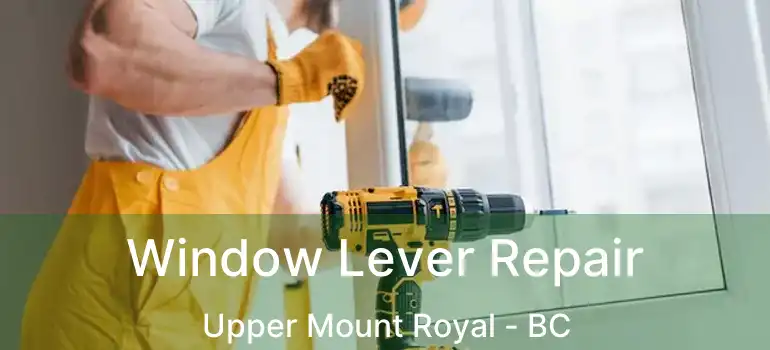  Window Lever Repair Upper Mount Royal - BC