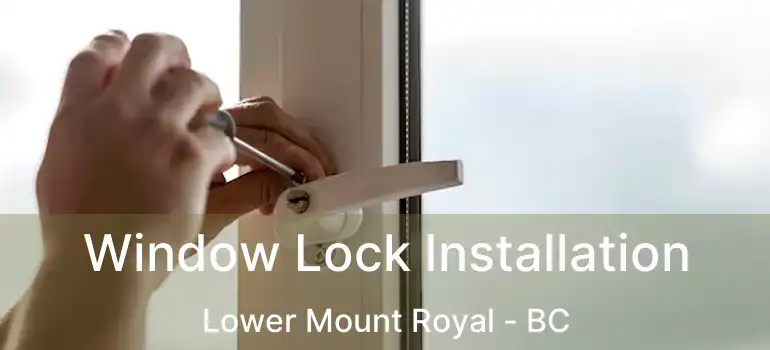  Window Lock Installation Lower Mount Royal - BC