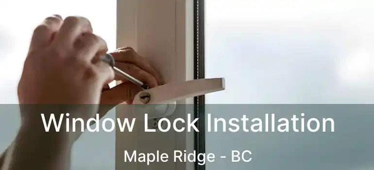  Window Lock Installation Maple Ridge - BC