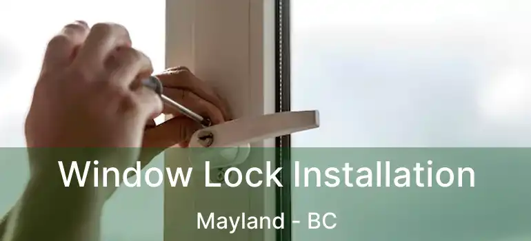  Window Lock Installation Mayland - BC