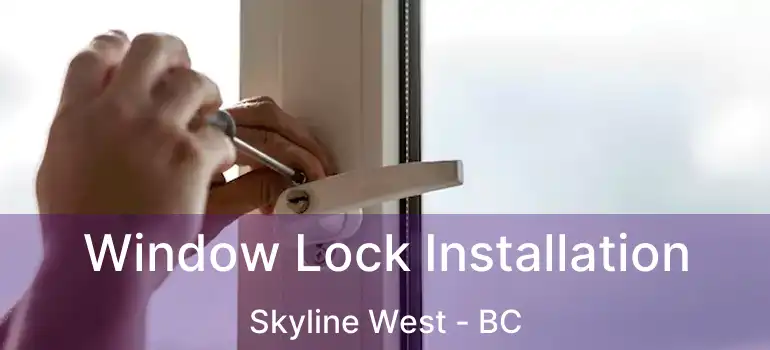  Window Lock Installation Skyline West - BC