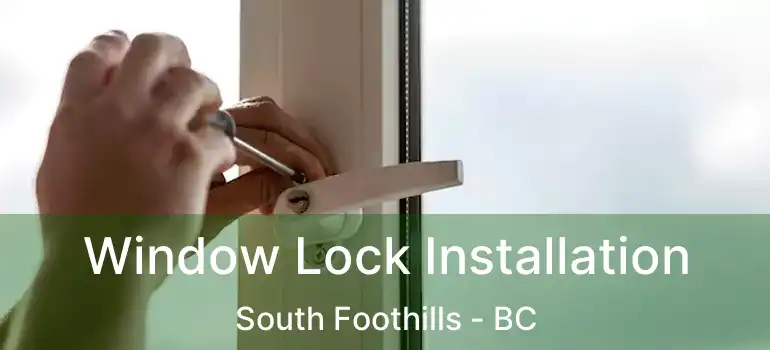  Window Lock Installation South Foothills - BC