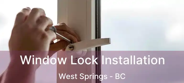  Window Lock Installation West Springs - BC