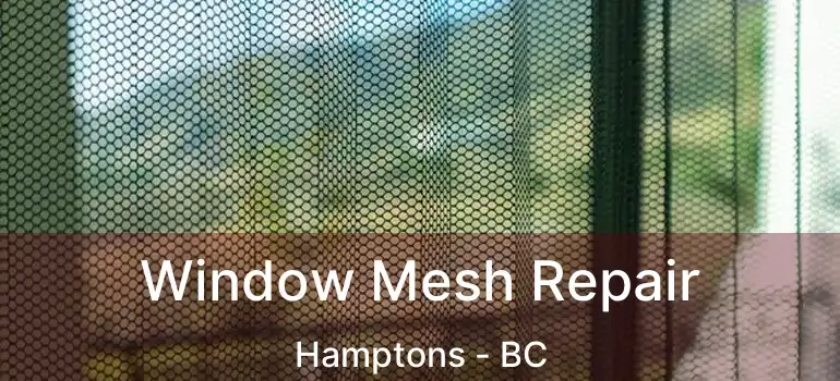  Window Mesh Repair Hamptons - BC