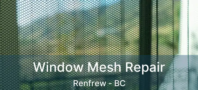  Window Mesh Repair Renfrew - BC