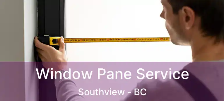  Window Pane Service Southview - BC