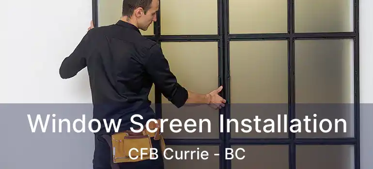  Window Screen Installation CFB Currie - BC
