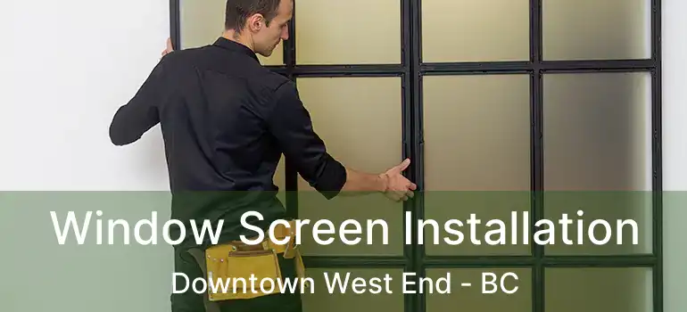  Window Screen Installation Downtown West End - BC