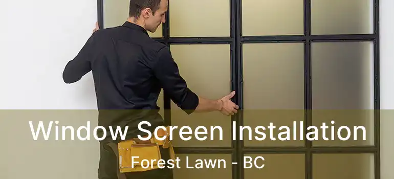 Window Screen Installation Forest Lawn - BC