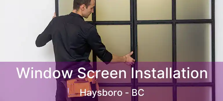  Window Screen Installation Haysboro - BC