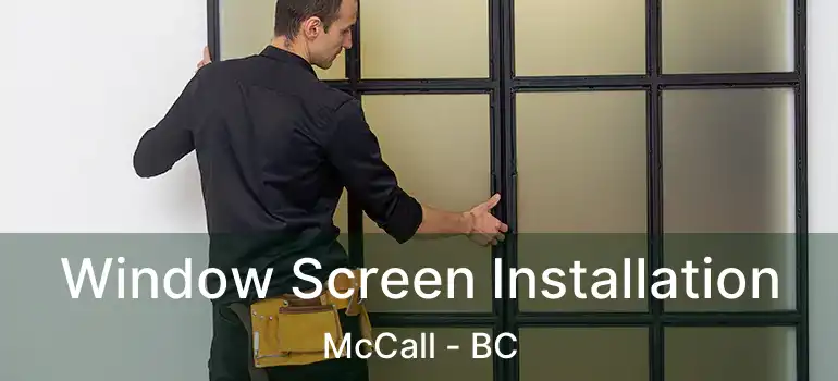  Window Screen Installation McCall - BC