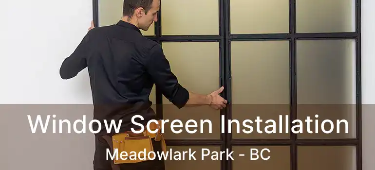  Window Screen Installation Meadowlark Park - BC