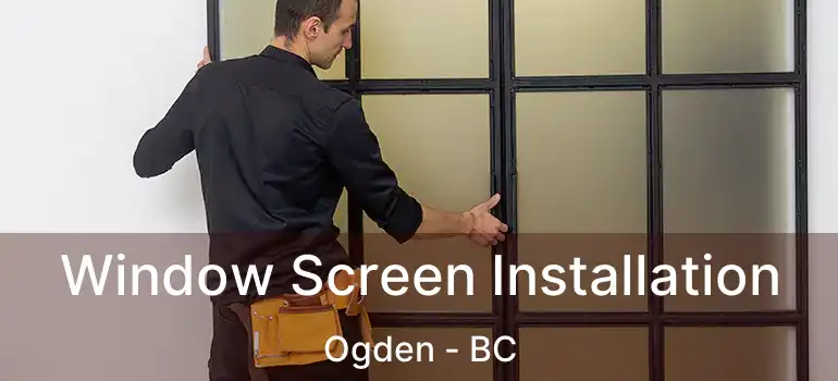 Window Screen Installation Ogden - BC