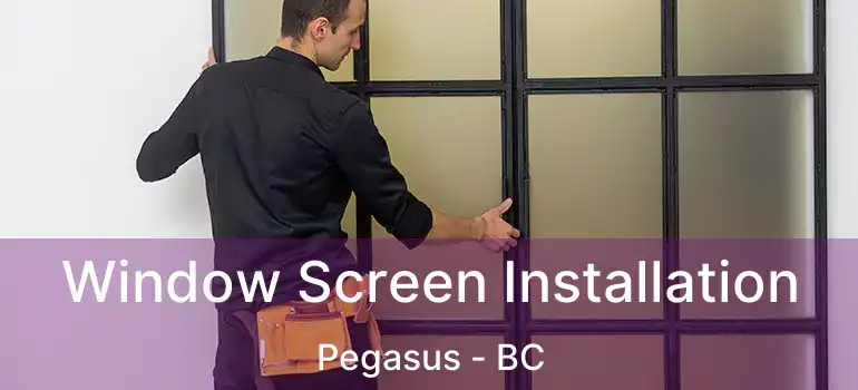  Window Screen Installation Pegasus - BC