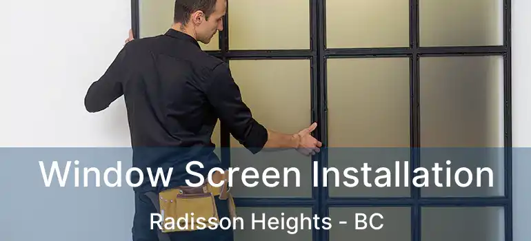  Window Screen Installation Radisson Heights - BC