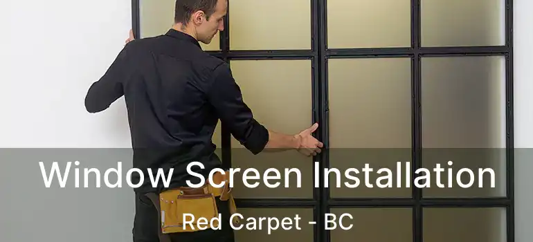  Window Screen Installation Red Carpet - BC