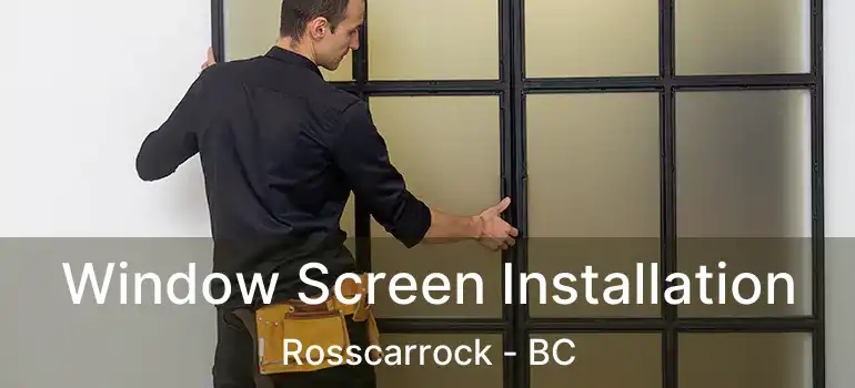  Window Screen Installation Rosscarrock - BC