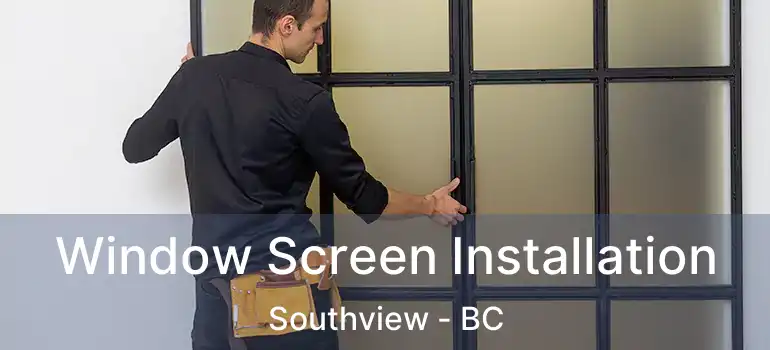 Window Screen Installation Southview - BC