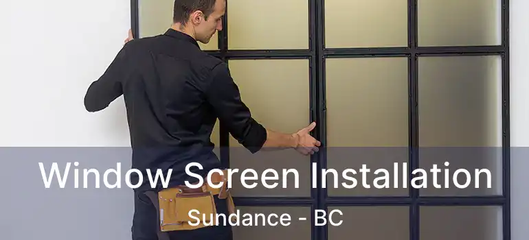  Window Screen Installation Sundance - BC