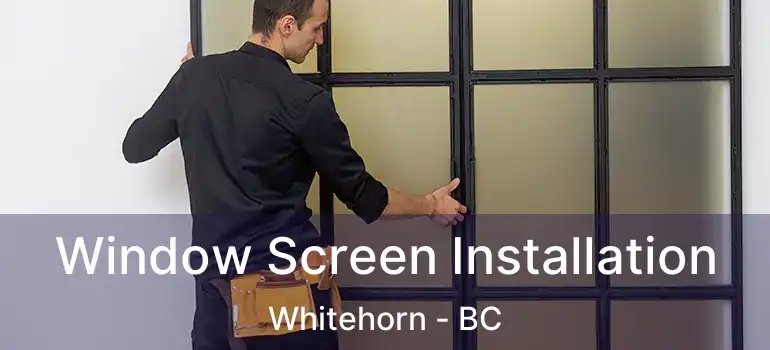  Window Screen Installation Whitehorn - BC