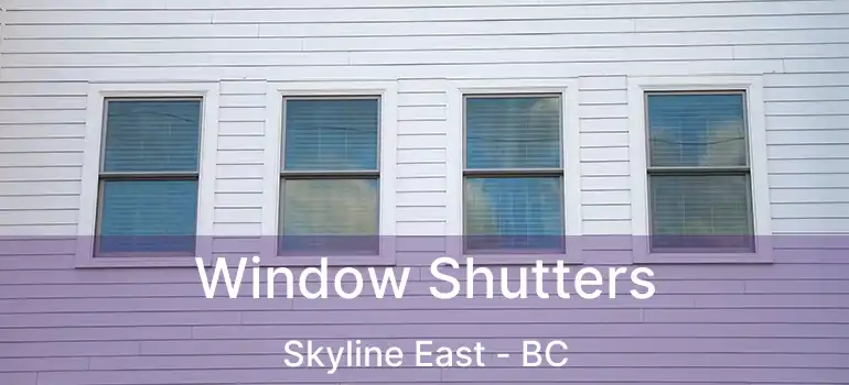  Window Shutters Skyline East - BC