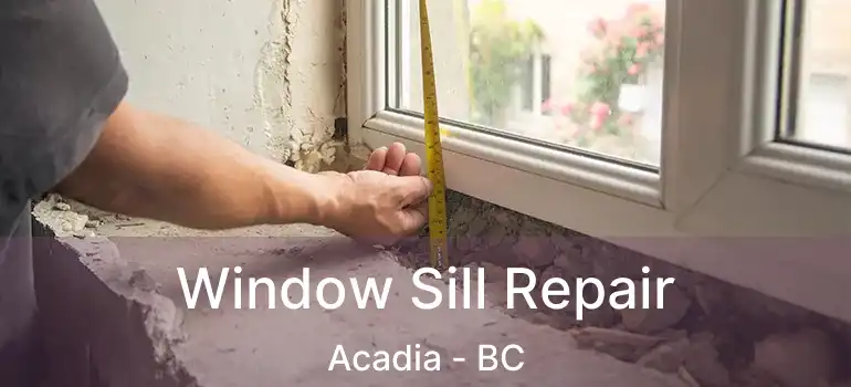  Window Sill Repair Acadia - BC