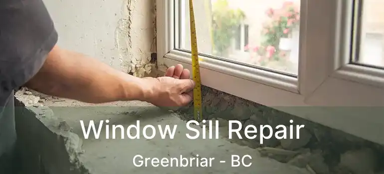  Window Sill Repair Greenbriar - BC
