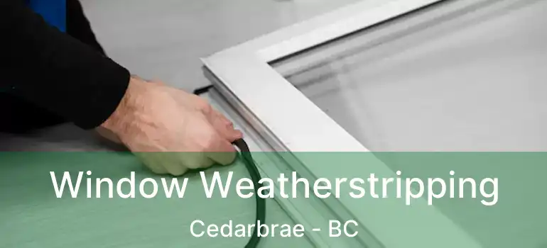  Window Weatherstripping Cedarbrae - BC