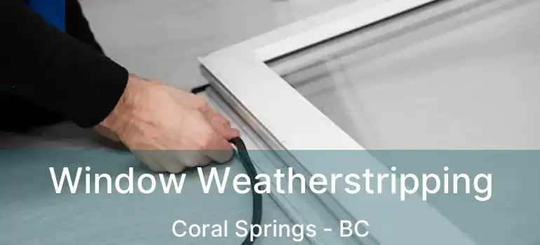  Window Weatherstripping Coral Springs - BC
