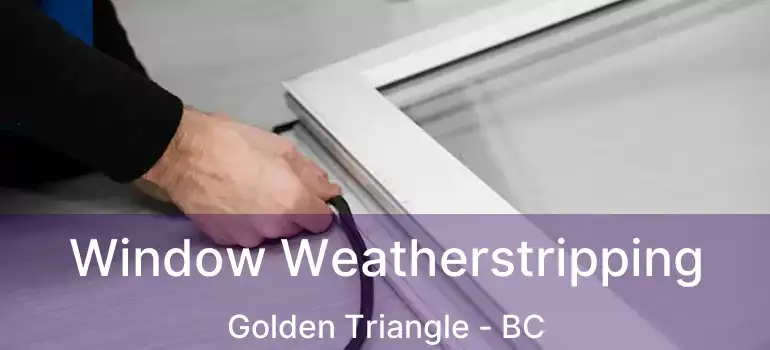  Window Weatherstripping Golden Triangle - BC