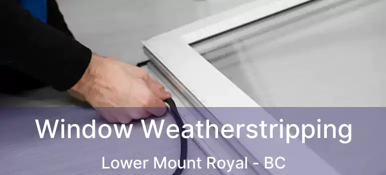  Window Weatherstripping Lower Mount Royal - BC